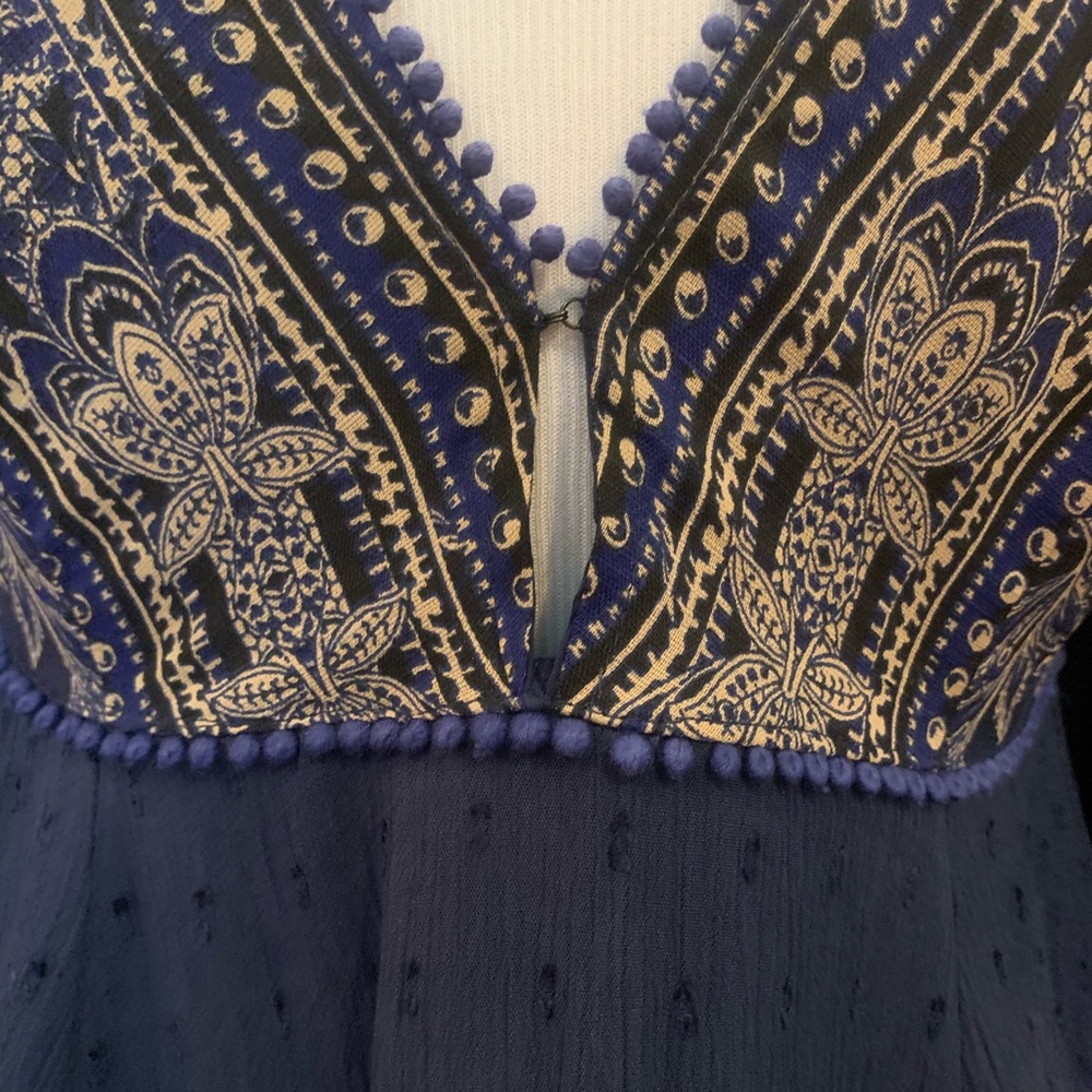 NWT $168 Free People My Love Mini Dress Blue L - Picture 10 of 16